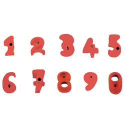 Image for Climbing wall holds number set Numbers Blue