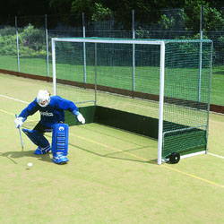 Image for Premier steel hockey goals with wood backboards