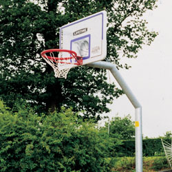 Image for Gooseneck heavy duty basketball goals Rectangular wood backboard