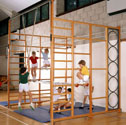 Double climbing frame with ropes 