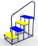 Wheelaway padded steps 77A steps with 1 handrail