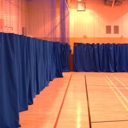 Image for Dividing curtain White curtain, track, runners