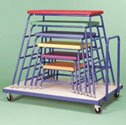 Padded nesting tables  300mm high