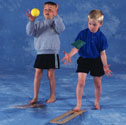 Foot launcher and foam ball 