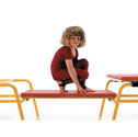 Gym Time trestle top Plain wood top