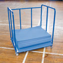Aerobic mat trolley 